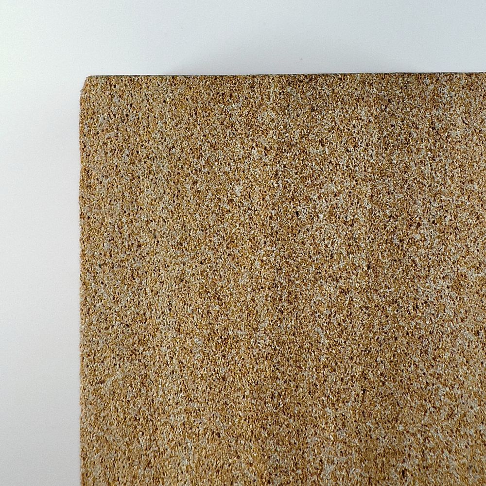 Earth Brown 2 rck. refillable sandstone candle, side face close up of the sandstone