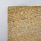 Banded 2 rck. refillable sandstone candle, side face close up of the sandstone