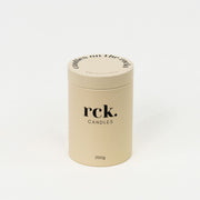 rck. 200g soy wax candle refill with lid on